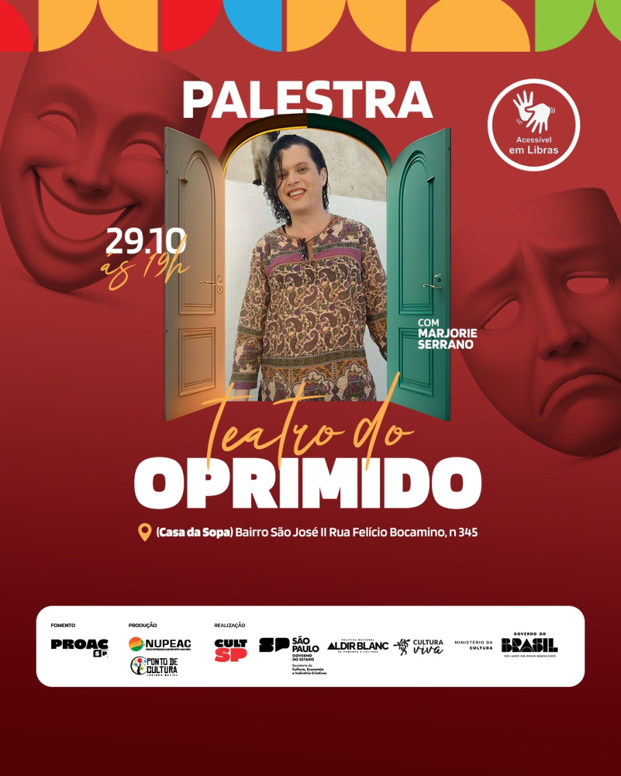 Palestra “Teatro do Oprimido” convida o público a refletir e agir através da arte