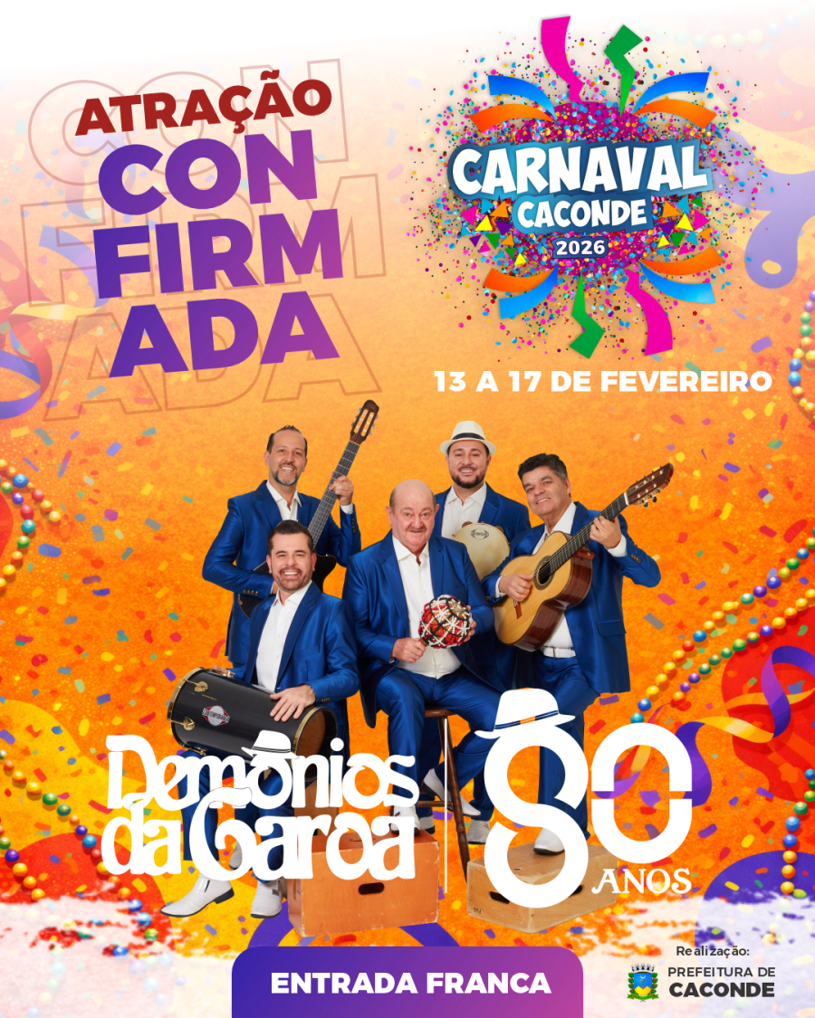 Demônios da Garoa estão confirmados no Carnaval de Caconde 2026
