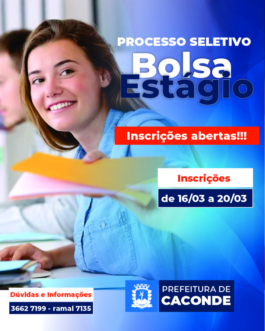 Prefeitura de Caconde abre inscrições para o Programa Bolsa Estágio 2026