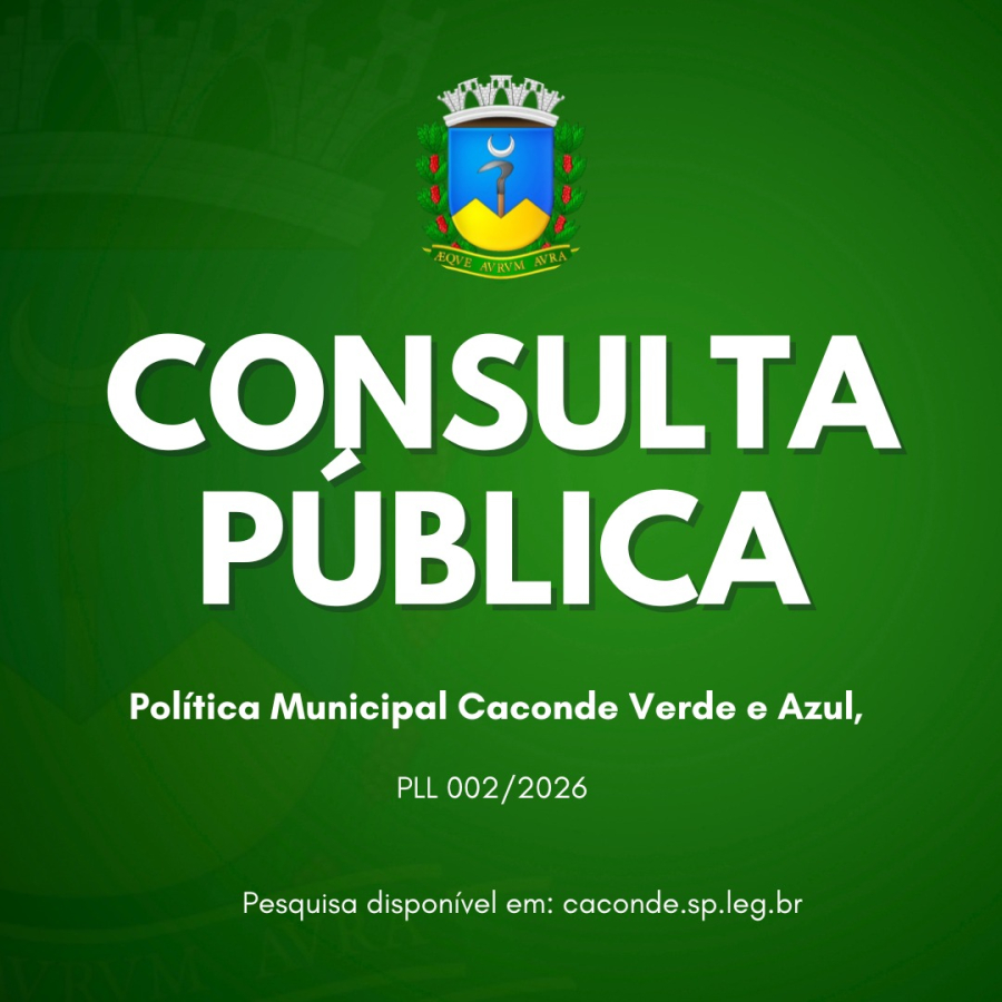 Consulta Pública Digital sobre Projeto de Lei “Caconde Verde e Azul” está aberta à população