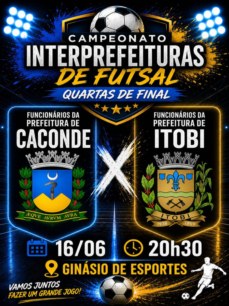 Caconde enfrenta Itobi pelas quartas de final do Campeonato Interprefeituras de Futsal